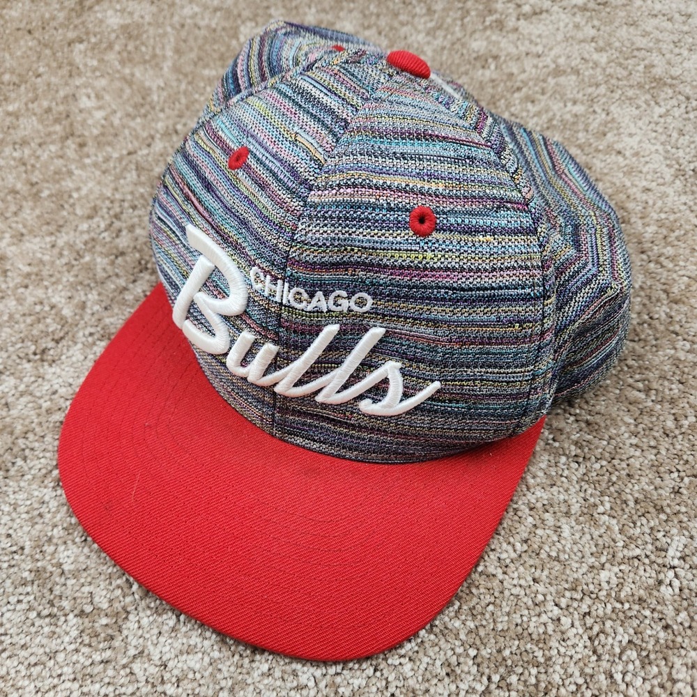 Mitchell Ness Chicago Bulls Embroidered Multicolor Snapback Hat‎ Men's OSFM